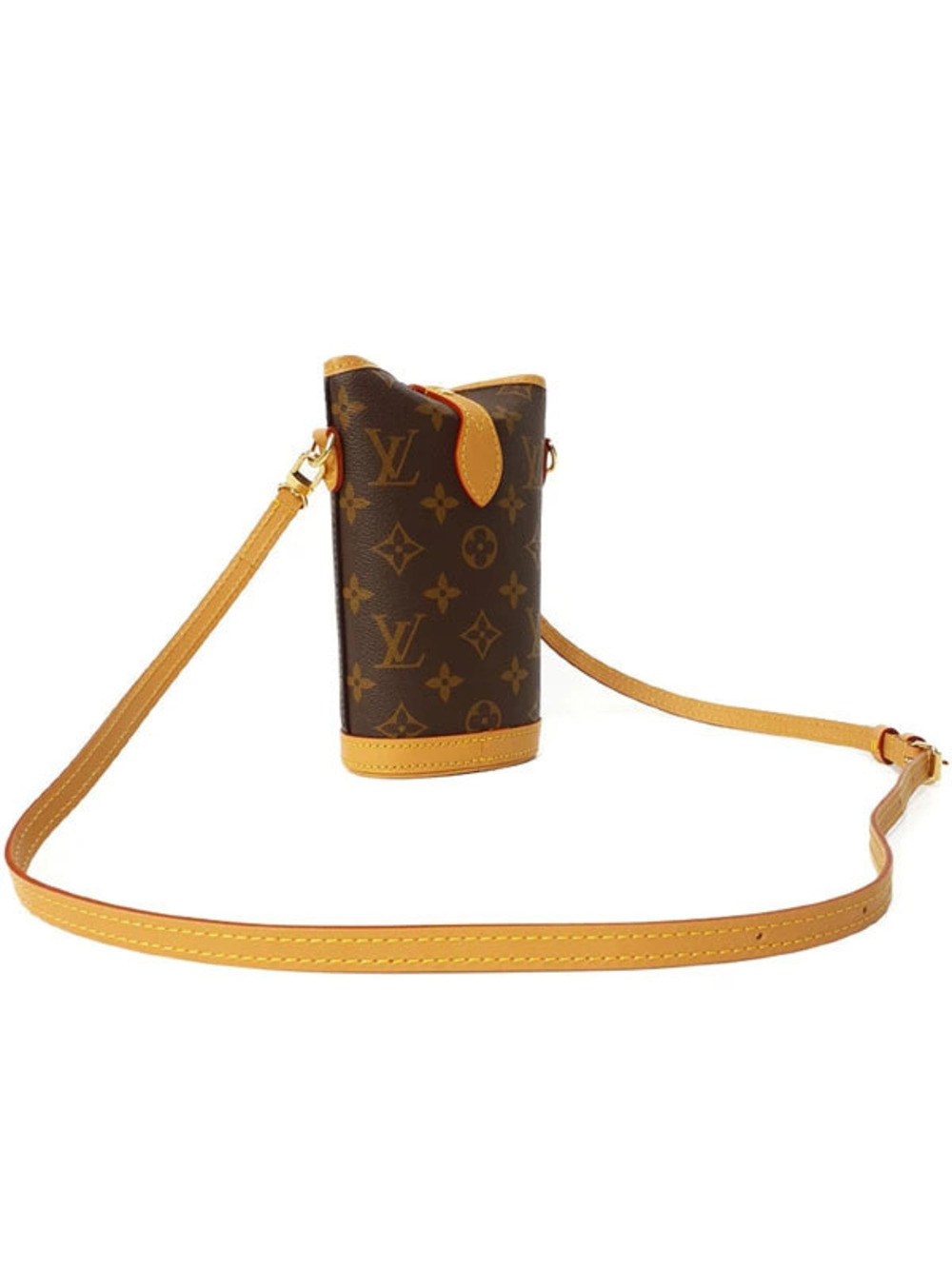 Louis Vuitton Monogram Pouch Me Shoulder Clutch Fold Bag Brown